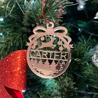 Personalised Name Christmas Bauble Decoration | Acrylic | Festive | Season #2