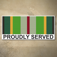 AUSTRALIAN AASM 1975+ MEDAL DECAL - PROUDLY SERVED | 150MM X 65MM | AUSSIE | PRIDE | MILITARY | COMBAT | CLASP