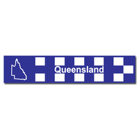 QUEENSLAND POLICE DECAL 125MM X 25MM | STICKER | INDOOR / OUTDOOR | QPS | EMS | EMERGENCY | SERVICE