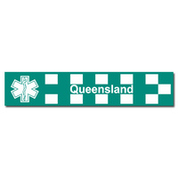 QUEENSLAND PARAMEDIC DECAL 125MM X 25MM | STICKER | INDOOR / OUTDOOR | EMT | EMS | EMERGENCY | SERVICE