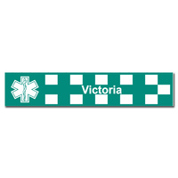VICTORIA PARAMEDIC DECAL 125MM X 25MM | STICKER | INDOOR / OUTDOOR | EMT | EMS | EMERGENCY | SERVICE