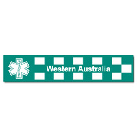 WESTERN AUSTRALIA PARAMEDIC DECAL 125MM X 25MM | STICKER | INDOOR / OUTDOOR | EMT | EMS | EMERGENCY | SERVICE