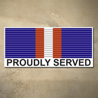 NEW ZEALAND GENERAL SERVICE MEDAL 1992 WARLIKE DECAL - PROUDLY SERVED | 150MM X 65MM | NZ | PRIDE | MILITARY