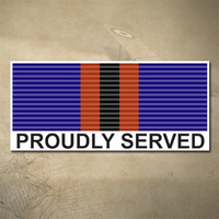 NEW ZEALAND GENERAL SERVICE MEDAL 1992 NON WARLIKE DECAL - PROUDLY SERVED | 150MM X 65MM | NZ | PRIDE | MILITARY