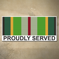 AUSTRALIAN AASM 1975+ MEDAL DECAL - PROUDLY SERVED | 150MM X 65MM | AUSSIE | PRIDE | MILITARY
