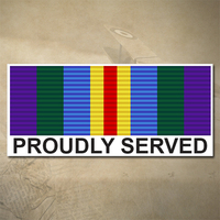 AUSTRALIAN AASM 1975+ MEDAL DECAL - PROUDLY SERVED | 150MM X 65MM | AUSSIE | PRIDE | MILITARY