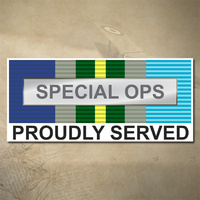 AUSTRALIAN ASM 1945 - 1975 (SPECIAL OPS) MEDAL DECAL - PROUDLY SERVED | 150MM X 65MM | AUSSIE | PRIDE | MILITARY