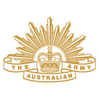 AUSTRALIAN ARMY RISING SUN BADGE 7TH PATTERN DECAL 100MM X 72MM | AUTHORISED | LINE VERSION - WHITE BACKGROUND |  STICKER | INDOOR / OUTDOOR