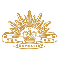 AUSTRALIAN ARMY RISING SUN BADGE 7TH PATTERN DECAL 100MM X 72MM | AUTHORISED | LINE VERSION - WHITE BACKGROUND |  STICKER | INDOOR / OUTDOOR