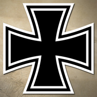 GERMAN IRON CROSS STICKER / DECAL | MALTESE | ARMY | MILITARY | MULTIPLE SIZES & COLORS | CHOPPER