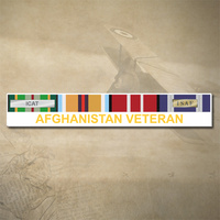 AASM 75+ (ICAT),  AFGHANISTAN, ADM AND NATO (ISAF)  RIBBON BAR STICKER / DECAL | WATER & UV PROOF (CLEAR)