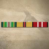 ASSM 1975+, IRAQ+ ADM MEDAL RIBBON BAR STICKER / DECAL | WATER & UV PROOF