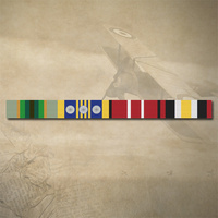 ASM 75+, DSM (3 ROSETTES) + ADM MEDAL + TIMOR LESTE RIBBON BAR STICKER / DECAL | WATER & UV PROOF