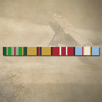 ASM 75+, IRAQ MEDAL + ADM MEDAL + EAST TIMOR RIBBON BAR STICKER / DECAL | WATER & UV PROOF