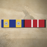 DEFENCE FORCE SERVICE MEDAL (2 ROSETTES) + ADM MEDAL RIBBON BAR STICKER / DECAL | WATER & UV PROOF