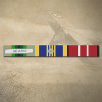 ASM75 (SE ASIA) DLSM (1 ROSETTE) + ADM MEDAL RIBBON BAR STICKER / DECAL | WATER & UV PROOF