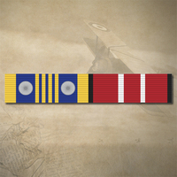 DEFENCE FORCE LONG SERVICE MEDAL (2 ROETTES) + ADM MEDAL RIBBON BAR STICKER / DECAL | WATER & UV PROOF