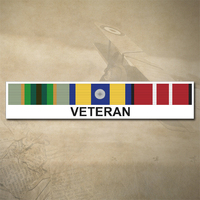 ASM 1975+, DFSM (1 ROSETTE) AND ADM MEDAL RIBBON BAR DECAL - VETERAN | 180MM WIDTH | AUSSIE | PRIDE | SERVICE