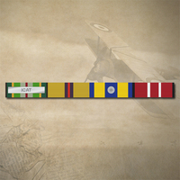 AASM 75+ (ICAT), IRAQ, DFSM (1 ROSETTE) AND ADM MEDAL RIBBON BAR STICKER / DECAL | WATER & UV PROOF