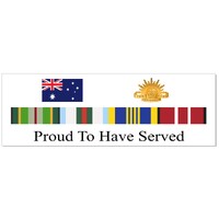 AASM 1975+, INTERFET, DLSM AND ADM - PROUD TO HAVE SERVED DECAL 160mm x 60mm