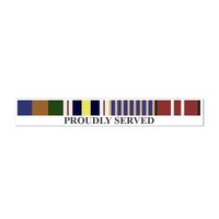AOSM BP, NPSM NATIONAL AND ADM MEDAL RIBBON BAR DECAL - PROUDLY SERVED 30MM HEIGHT | AUSSIE | PRIDE | SERVICE
