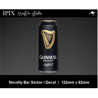 GUINNESS CAN DECAL | STICKER | BAR | NOVELTY | MAN CAVE | 122MM X 62MM
