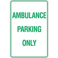 AMBULANCE PARKING ONLY - SELF ADHESIVE STICKER / DECAL / SIGN | HEALTH & SAFETY