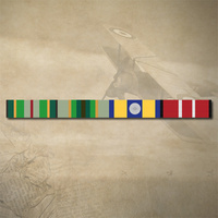 AASM 1975 + ASM 1975 + DFSM (1 ROSETTE) + ADM RIBBON BAR STICKER / DECAL | WATER & UV PROOF