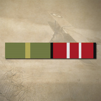 HUMANITARIAN OVERSEAS SERVICE AND AUSTRALIAN DEFENCE MEDAL RIBBON BAR STICKER / DECAL | WATER & UV PROOF