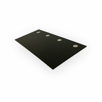 Full Size Medal Court Mounting Plate [ 4 Medals ] | 128mm x 75mm [Without Pre-Drilled Holes]