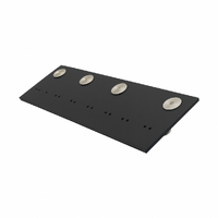 Miniature Medal Court Mounting Plate [ 8 Medals ] | 128mm x 40mm
