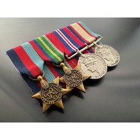WWII PACIFIC STAR MEDAL GROUP MINIATURE | MOUNTED | ANTIQUE | KOKODA | ANZAC | WORLD WAR II