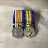 WWI MEDAL PAIR BRITISH WAR AND VICTORY MEDALS | MOUNTED  | ANZAC | WORLD WAR I
