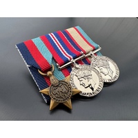 1939-45 STAR, WAR + ASM MEDAL MINIATURE MEDAL TRIO MEDAL SET MOUNTED | ANTIQUE | AUSTRALIA