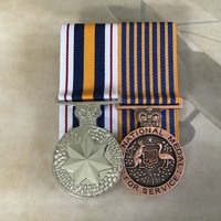 NATIONAL POLICE SERVICE MEDAL + NATIONAL MEDAL PAIR MOUNTED | AUSTRALIA | SERVICE