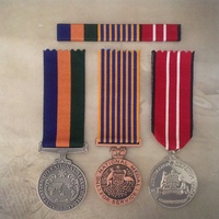 OSM BORDER PROTECT, NATIONAL MEDAL, AUSTRALIAN DEFENCE MEDAL SET + RIBBON BAR