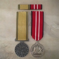NATIONAL EMERGENCY MEDAL + AUSTRALIAN DEFENCE MEDAL PAIR