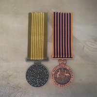 NATIONAL EMERGENCY MEDAL + NATIONAL  MEDAL PAIR