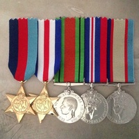 1939-45, FRANCE & GERMANY STARS, 1939-45 DEFENCE, WAR MEDAL+ ASM MEDAL SET 