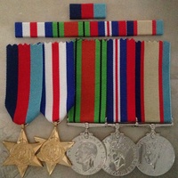 1939-45, FRANCE & GERMANY STARS, 1939-45 DEFENCE, WAR MEDAL+ ASM MEDAL SET + BAR