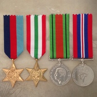 WWII ITALY STAR MEDAL SET | GOLD TONE | WORLD WAR TWO | AUSTRALIA | ARMY