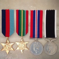 WWII PACIFIC STAR + NZ WAR SERVICE MEDAL SET | WORLD WAR TWO | GOLD TONE 