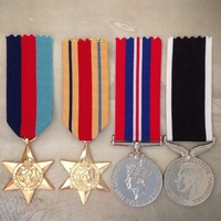WWII AFRICA STAR + NZ WAR SERVICE MEDAL SET | WORLD WAR TWO | GOLD TONE 