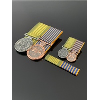 National Emergency Medal + Minis + Bar | Replica Set | Court Mounted | Service | Full Size | ADF