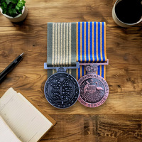 National Emergency Medal + National Medal | Replica Set | Court Mounted | Service | Full Size