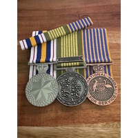 National Police, National Emergency (Bushfires 19-20) and National Full Size Replica Medals + Bar | Court Mounted | Full Size