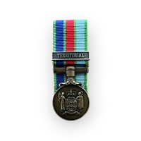 NZ Defence Medal - "Territorial" Clasp  [Miniature] - Court Mounted