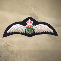 WWII RHODESIAN AIR FORCE UNIFORM PATCH | PILOT WING | BREVET | RAF | COMBAT