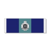 Queensland Police Service Ribbon Bar - 30yrs Decal - 15mm x 45mm