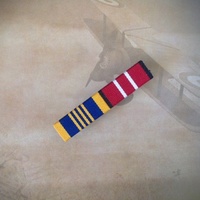LONG SERVICE & DEFENCE MEDAL RIBBON BAR | DLSM + ADM | AUSTRALIA | UNIFORM